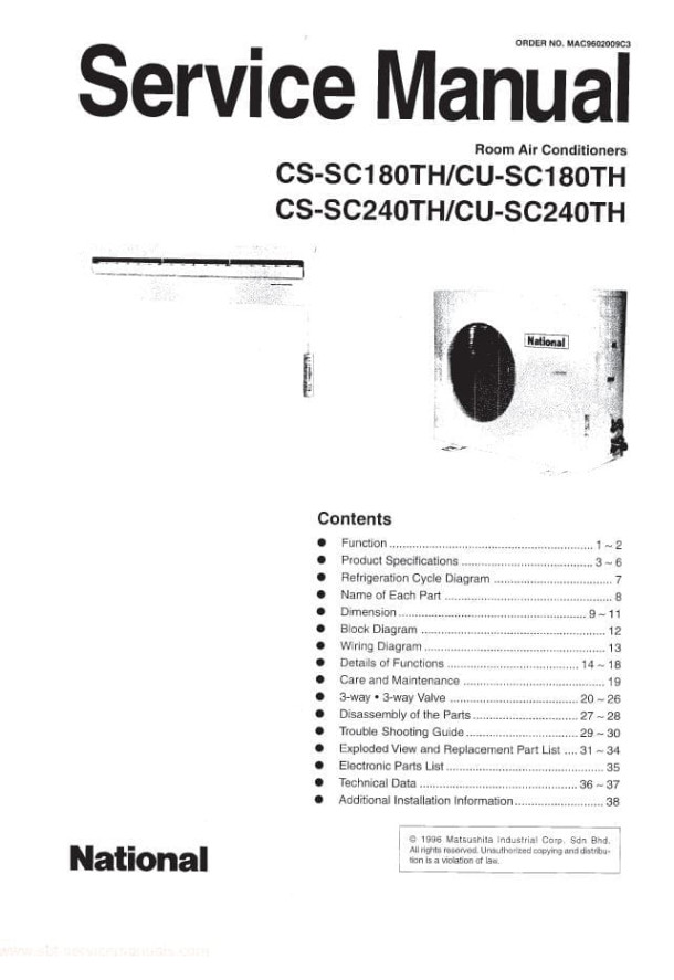 CS-SC180TH, CS-SC240TH, CU-SC180TH, CU-SC240TH